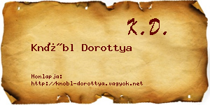 Knöbl Dorottya névjegykártya